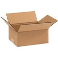 Box Packaging Flat Cardboard Corrugated Boxes, 9"L x 7"W x 3"H, Kraft 973